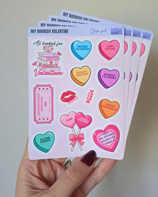 My Bookish Valentines Sticker Sheet