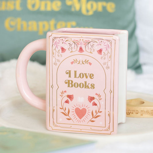 Book Shaped Mug - I Love Books